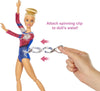 Barbie Gymnastics Playset with Doll and 15+ Accessories, Twirling Gymnast Toy with Balance Beam, Blonde Doll