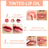 Yanqina Hydrating Lip Glow Oil - Tinted Moisturizing Lip Gloss Plumping Non-Sticky Long-Lasting Shiny Fruit Flavor Lip Stain, 0.10 Fl Oz (Cherry)