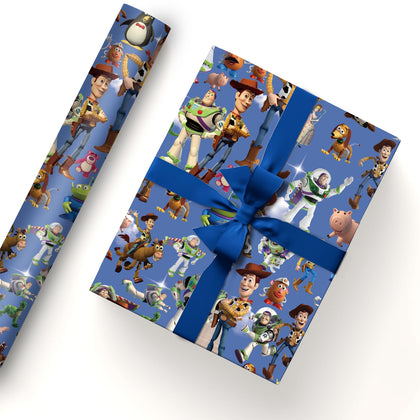 EYQQM Pack of 5 Gift Wrapping Paper 51x75cm Kraft Paper Durable Buzz and Woody Wrapping Paper Sheets Pack for Kids Birthday, Party Storage Festive Decoration (Blue Sky)