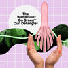 Wet Brush Go Green Hair Curl Detangler Brush - Pale Pink - Ultra-Soft IntelliFlex Detangling Bristles Glide Through Tangles with Ease - All Hair Types - No Split Ends & Pain-Free for Wet or Dry Hair