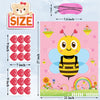 Funnlot Valentine Day Games for Kids Pin The Heart on The Bee Valentine Games with 36PCS Heart Stickers Valentine Party Activities for Girls Boys Toddles