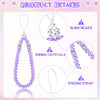 6 Pieces Beaded Cell Phone Lanyard Short Hand Wrist Lanyard Strap Crystal Beads Mobile Phone Chain for Girl Women Cell Phone (Classic Color)
