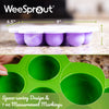 WeeSprout Silicone Freezer Tray with Clip on Lid Perfect Food Storage Container for Homemade Baby Food, Vegetable, Fruit Purees, and Breast Milk (Bright Blue, Ten 1.5 Ounce Sections)