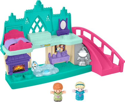 Fisher-Price Little People Toddler Playset Disney Frozen Arendelle Castle with Lights Sounds Anna & Elsa Figures for Ages 18+ Months