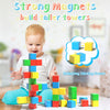 Asago Magnetic Blocks, 1.34 inch Large Magnetic Building Blocks, 3D Magnetic Cubes for Kids, Preschool Educational Construction Kit, Sensory Montessori Toys Kids Blocks for Boys Girls Toddlers