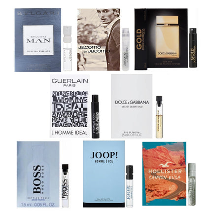 Bellacolleciton Men's cologne sampler set - ALL High end Designer perfume sample Lot x 8 Cologne Vials