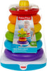 Fisher-Price Toddler Toy Giant Rock-a-Stack, 6 Stacking Rings with Roly-Poly Base for Ages 1+ Years, 14+ Inches Tall
