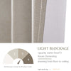 jinchan Linen Textured Curtain for Living Room Darkening 84 Inch Long Bedroom Curtain Thermal Insulated Curtain Greyish Beige Curtains Grommet Top Window Curtain 1 Panel