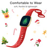 Christmas Engraved Band Compatible with Fitbit Sense&Sense2 Band/Fitbit Versa 3&4 Band for Women Girls, Fadeless Pattern Soft Sport Replacement Wristbands Strap Accessories for Fitbit Versa 4&3