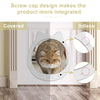 Caremyworld Large Cat Door Interior Door, No-Flap Cat Door for Interior Door, Pet Door for Cats, Easy DIY Setup, No Training, Up to 22 LBS, Durable and Easy to Install(Snow White)