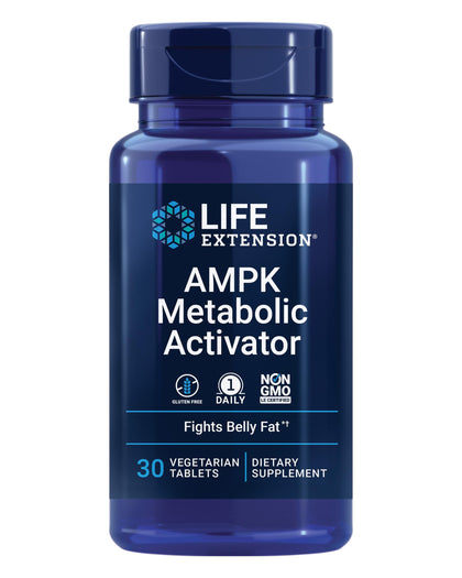 Life Extension AMPK Metabolic Activator, hesperidin, G. pentaphyllum, fight unwanted belly fat & revitalize cellular metabolism, gluten-free, non-GMO, 30 Vegetarian Tablets