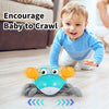 Aprilwolf Escape Crawling Crab, Tummy Time Baby Toys, Sensing Interactive Walking Dancing Toy with Music Sounds & Lights, Infant Fun Birthday Toddler Boy Girl Pet Dog?Rechargable?
