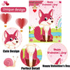 Joy Bang Valentines Games for Kids Pin The Heart on The Fox Valentine Games with 24PCS Heart Stickers for Valentines Day Party Games Kids Valentines Classroom School Activities Family Party Supplies