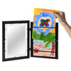 Americanflat Front Loading Kids Art Frame in Black - 8.5x11 Frame with Mat and 10x12.5 Without Mat - Kids Artwork Frames Changeable Display - Frames for Kids Artwork Holds 100 Pieces - Set of 2