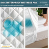 UNILIBRA Queen Mattress Cover Waterproof, Deep Pocket Mattress Pad Protector Fits to 6''-21'', Breathable Hollow Cotton Filling Quilted Mattress Protector for Queen Size