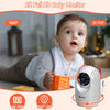 aubor Smart Baby Monitor with Camera and Audio,2K WiFi Baby Monitor with Night Vision,Temp & Humidity Sensor,Cry & Motion,2-Way Audio,Indoor Outdoor Baby Monitor with APP-Grey