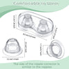3 Pairs Silicone Inverted Nipple Corrector Nipple Suckers Nipple Everters for Women with Travel Case for Flat and Shy Nipples Breastfeeding
