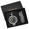 Whodoit Silvery Single Open Men's Mechanical Pocket Watch, Roman Digital Dial Mechanical Pocket Watch for Men-Silvery