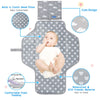 Baby Portable Changing Pad Travel - Waterproof Compact Diaper Changing Mat with Built-in Pillow - Lightweight & Foldable Changing Station, Newborn Shower Gifts