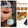 iplusmile Clip on Pocket Watch Open Face Watch with Key Buckle Portable Unisex Digital Watch for Students Men Doctor Nurses Women