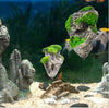 Hewnda Aquarium Decorated - with Suspended Rock - Floating Moss Rock Resin Stone - Fish Tank Decorated Rock, Aquarium Rock Magic Hallelujah Floating Garden Reconstruction Pandora (Medium Number)