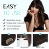 EBENK 100% human hair bangs - 8g Clip in Wispy Bangs with Temples, Faux Bangs Hair Clip, Easy Hair Extensions,French Bangs, Clip on Bangs Curved Bangs for Daily Wear-(Dark Brown)