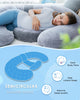 QUEEN ROSE Pregnancy Pillows, E Shaped Full Body Pillow for Sleeping, with Pregnancy Wedge Pillow for Belly Support, 60 Inch Maternity Pillow for Side Sleeper, Grey Bubble Velvet