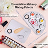Makeup Palette, Makeup Mixing Palette, Stainless Steel Metal Foundation Palette with Spatula Artist Tool for Mixing Foundation Nail-Art, Cosmetic Mixing Makeup Palette, Makeup Plate, 6×4