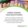 NaturesPlus Animal Parade Gold Children's Multivitamin - Assorted Cherry, Orange & Grape Flavors - 120 Chewable Animal-Shaped Tablets - Vegetarian, Gluten Free - 60 Servings
