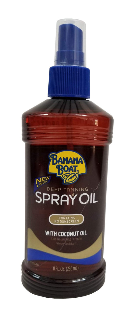 Banana Boat Deep Tanning Oil Spray 8 Ounce No Sunscreen (235ml) (2 Pack)