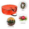 ZCFGUOI 30-Inch Christmas Wreath Storage Bag, Storage Container Artificial Wreaths with Handles Oxford Dual Zippered for Holiday Xmas Wreath Storage Box Bag