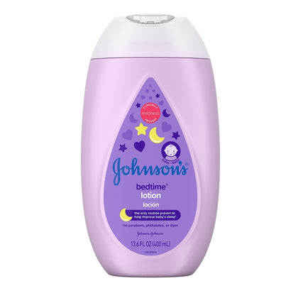 Johnson's Baby Bedtime Lotion with Natural Calm Essences Hypoallergenic & Paraben Free, 13.6 Fluid Ounce