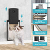 ClawJaw Cat Door for Exterior Wall, Metal Frame and Telescopic Tunnel Pet Door, Double Magnetic Flaps Cat Door and Dog Door, Easy to Install, Black (Pets Up to 32 Lb)-Small