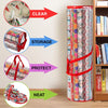 Primode Wrapping Paper Storage Bag, Gift Wrap Organizer, Fits 40 Inch Long Rolls, Hold Up to 24 Rolls, Heavy Duty Clear PVC Bag with Top and Side Handles (Red)