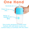 PopYum 9 oz Blue Anti-Colic Formula Making/Mixing/Dispenser Baby Bottles, 3-Pack (with #2 Nipples)
