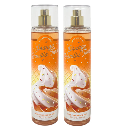 Bath & Body Works Orange Vanilla Twist 2 Pack - Fine Fragrance Mist Set - Full Size