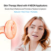 NuDerma Portable Handheld Skin Therapy Wand Machine w/Neon - Anti-Aging - Skin Tightening - Wrinkle Reducing - Dark Circles - Clarifying - Hair & Scalp Stimulator