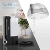 SDHT Humidifiers for Large Room,4L Humidifiers for Bedroom,Top Fill Cool Mist Humidifiers for Baby and Plants,Easy to Clean and Fashion Design,40H,Quiet (Mechanical, Black)