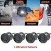 Reverse Backup Sensors Radar System for Cars, 4 Parking Waterproof Detection Sensors LED Distance Display Warning Buzzer Alert Probe System Black