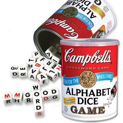 TDC Games Campbell's Alphabet Dice Game, Great for Party Favors, Travel Games, Family Games, Camping Games, Games for Family Game Night, Yard Games for Adults and Family