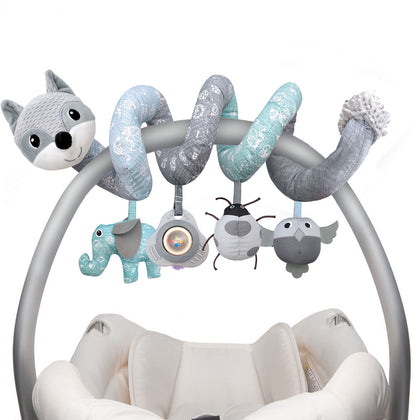 MONSTIME Car Seat Toys Newborn Toys, Stroller Toys Baby Toys 0-3 Months Infant Toys, Baby Toys for Carseat Stroller Crib with Music Rattle, Baby Toys for 0 3 6 9 12 Babies Boys Girls Enfants (Gray)