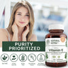 Natural Nutra Vitamin E 200 IU Supplement for Skin, Hair and Nails, Promote Heart Health, Gluten Free, 60 Softgels