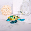Hand Blown Art Glass,Sea Turtle Miniature Animals Collection, Dollhouse Miniatures,Turtle Art Glass Blown.(N0053)
