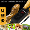 NANEEZOO Dimming Digital Reptile Thermostat Heater Temperature Controller with LED Digital Screen Memory Function Sensitive Probe, Thermostat Controller for Heating Pad & Heat Lamp