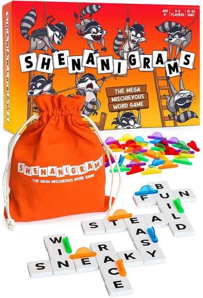 Shenanigrams - The Mega-Mischievous Word Game! A Super Fun & Fast Family Party Game for Kids, Teens & Adults | Great for Travel, Couples & Family Board Games Nights