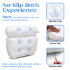 Bath Pillow, Bathtub Pillow with Anti-Slip Suction Cups, 4D Mesh Soft Spa Bath Tub Pillow Headrest, Bath Pillows for Tub with Neck and Back Support Fits Bathtub Spa Tub Jacuzzi, Fathers Day Dad Gifts