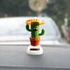 Solar Dancing Toy Animal Solar Powered Dancing Dolls Swinging Animated Bobble Dancer Car Decor (Cactus)