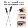 CHEFBEE 100PCS Disposable Eyelash Brush, Mascara Wands Makeup Brushes Applicators Kits for Eyelash Extensions and Eyebrow Brush with Container (Black)