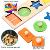 QODOFLR First Shapes Jumbo Knob Wooden Peg for Baby?Geometric Shape Sorting Toy, Montessori Educational Learning Peg Puzzle?Great Preschool Puzzles Gift for Toddlers1-3