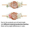 mligril Baby Girl Floral Headbands Set - 3pcs Flower Crown Elastic Hairband Newborn Toddler Hair Accessories Christmas Gifts for Girls ?1-6 years old?